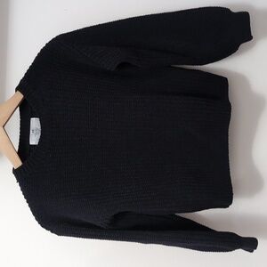 H&M Black Knit Sweater, Size 8/10